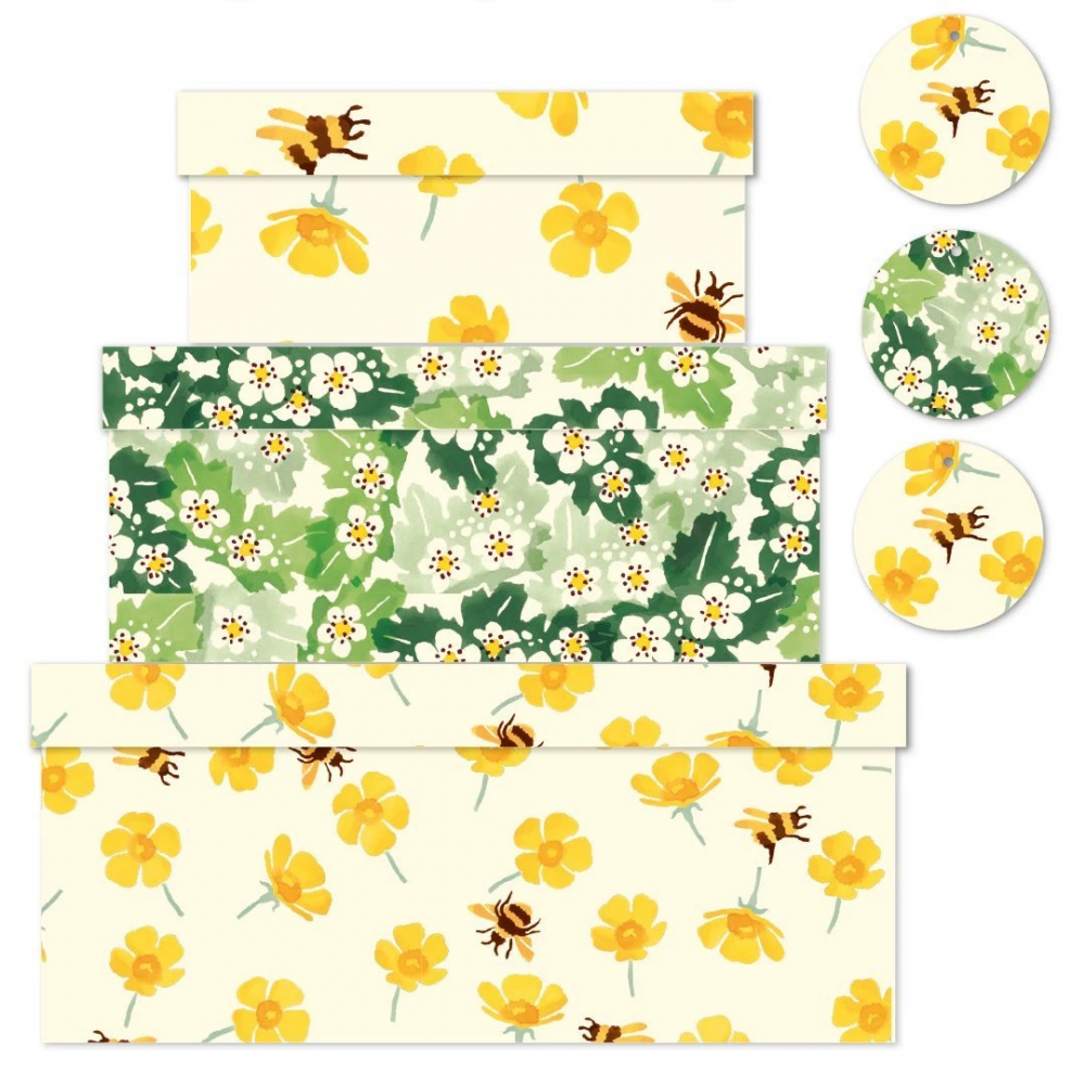 Buttercup and Bee Print set of 3 Boxes Emma Bridgewater